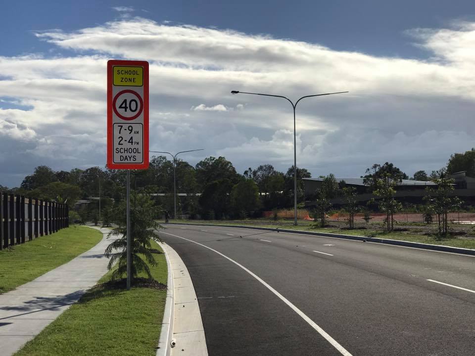 New School Zone Sign Highland Reserve